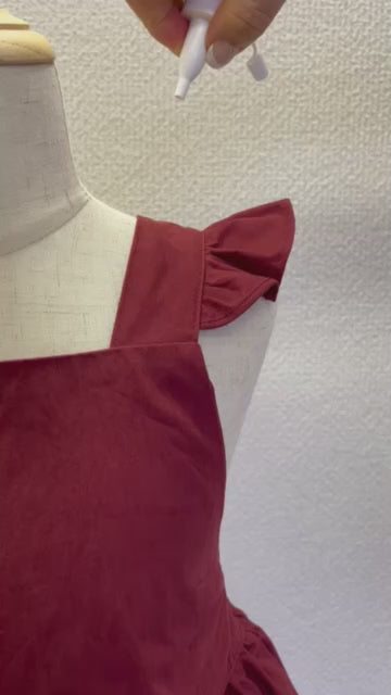 ドレスエプロン Baserange ベースレンジ シルク エプロンドレス エプロン