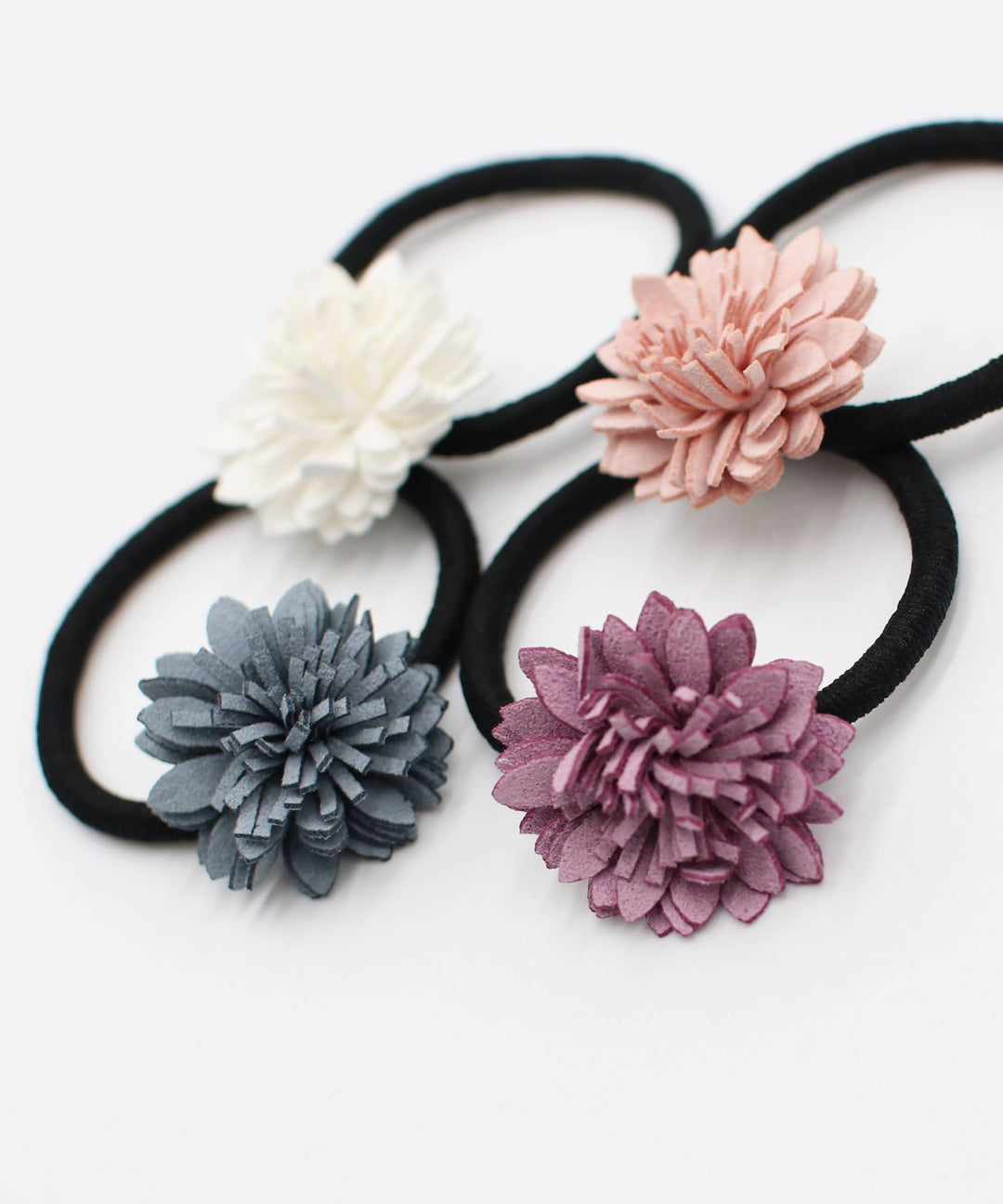 じゃらじゃら  ヘアゴム  お花❁モチーフ♡ワークランプ ベラ お花モチーフ ヘアゴム (4color)
