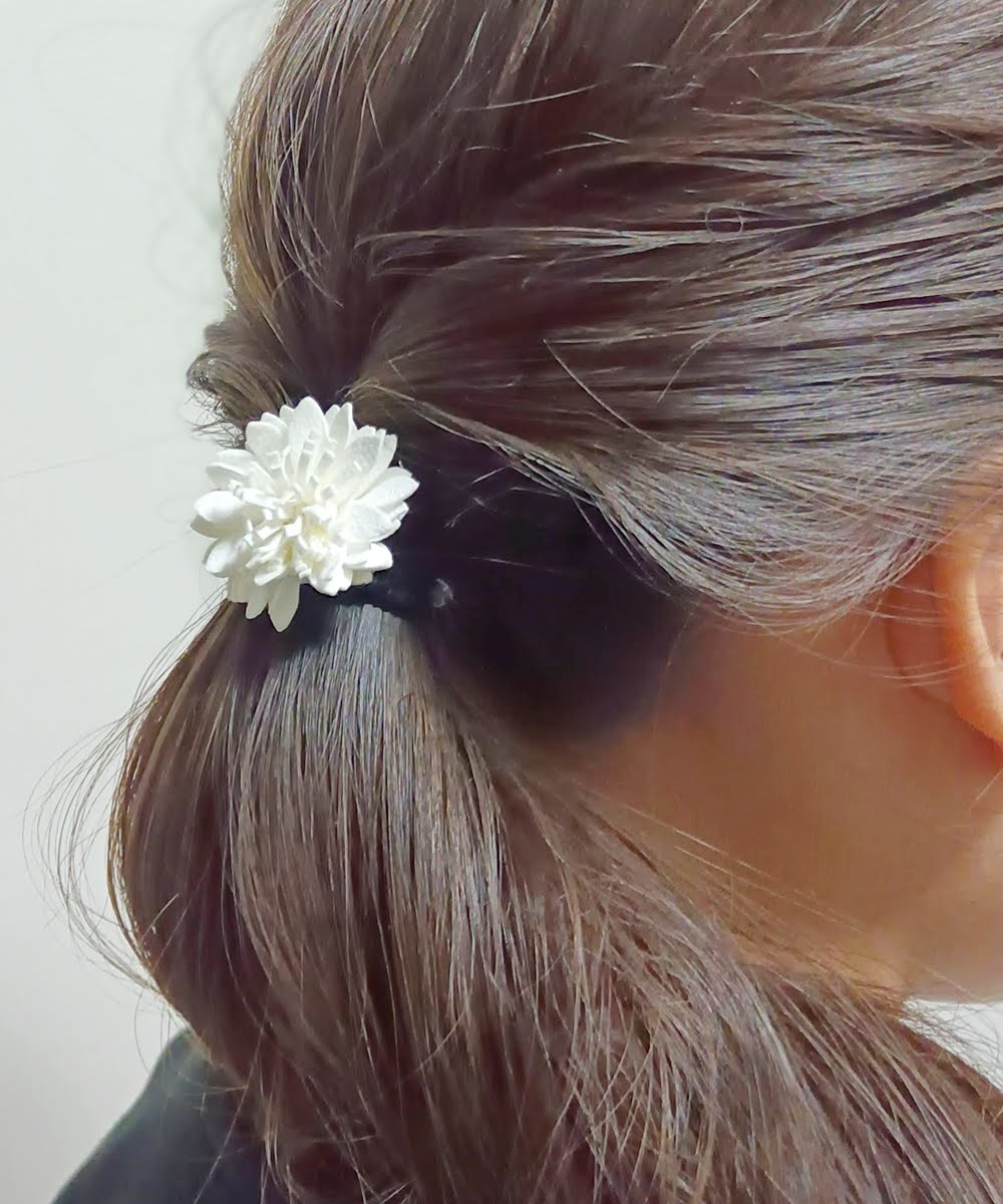 ベラ お花モチーフ ヘアゴム (4color)