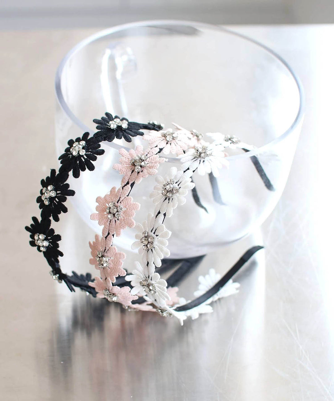 クレオ 花 ヘッドドレス カチューシャ(3color)