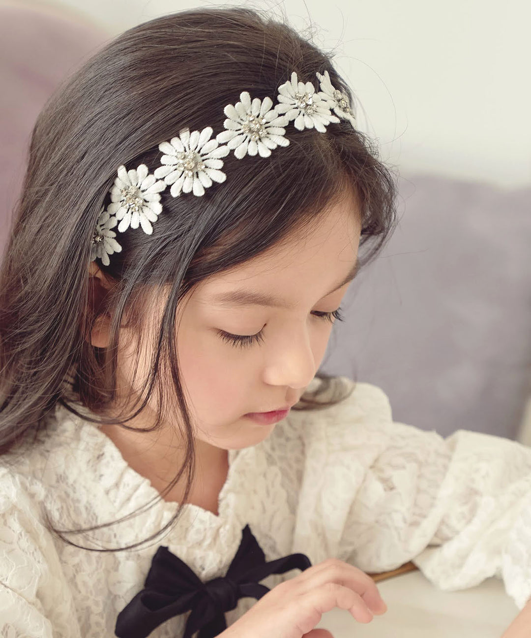 クレオ 花 ヘッドドレス カチューシャ(3color)